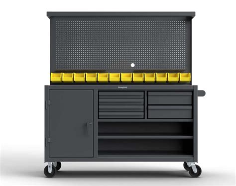 stainless steel shop desk cabinet with pegboard|Extreme Duty 12 GA Stainless Steel Shop Desk with 1 .